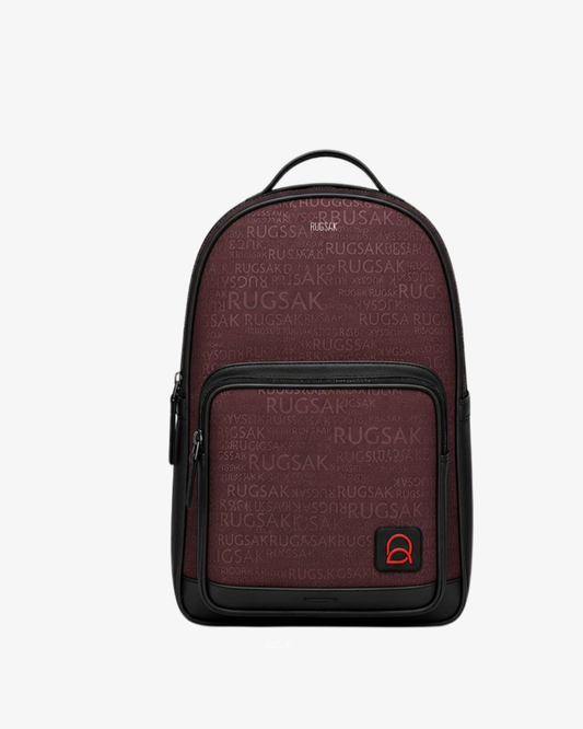 Signature Monogram Laptop Backpack – Burgundy