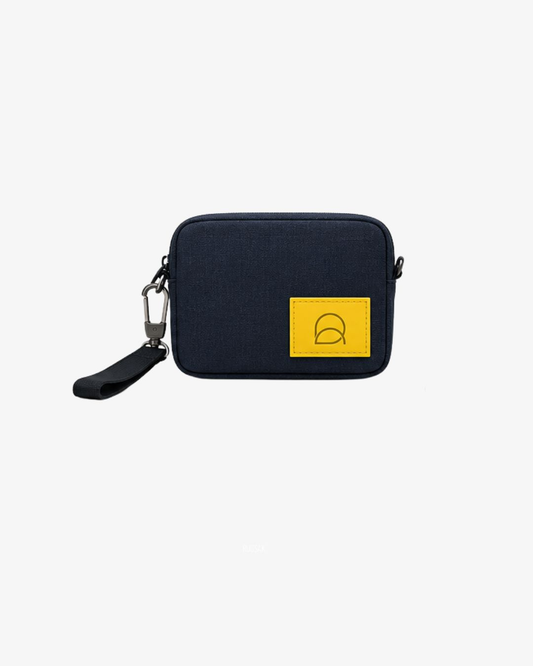 RUGSAK Tech Utility Pouch Navy / Yellow