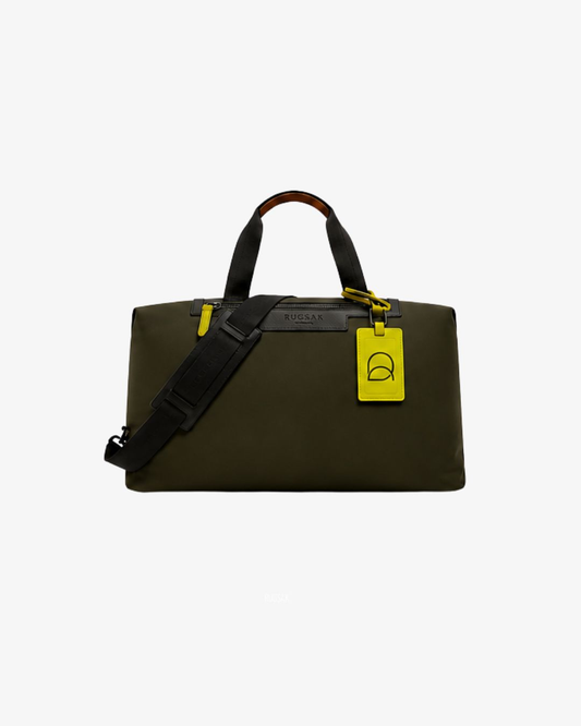 RUGSAK Urban Weekender Tote Duffel Olive / Lime Accent