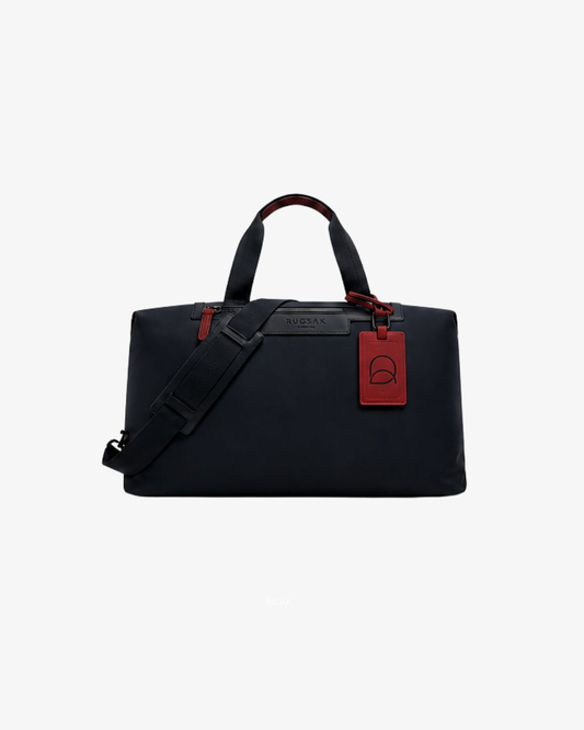 RUGSAK Urban Weekender Tote Duffel Navy Blue / Red Accent