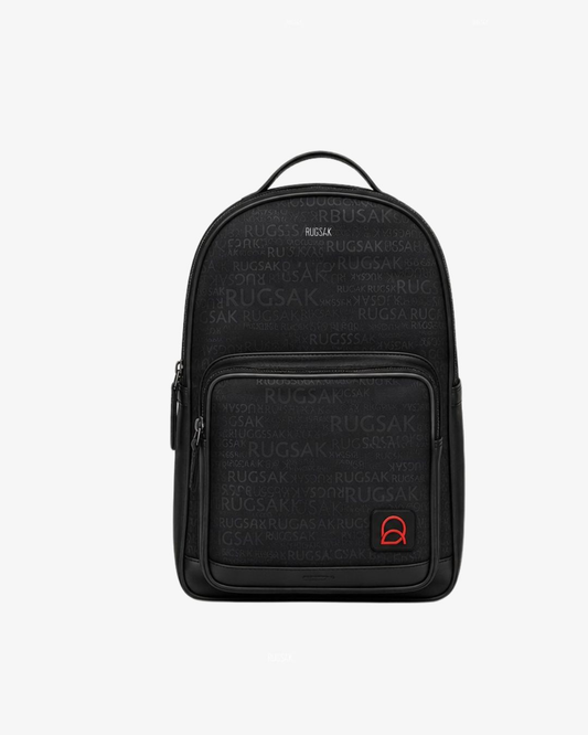 Signature Monogram Laptop Backpack – Black